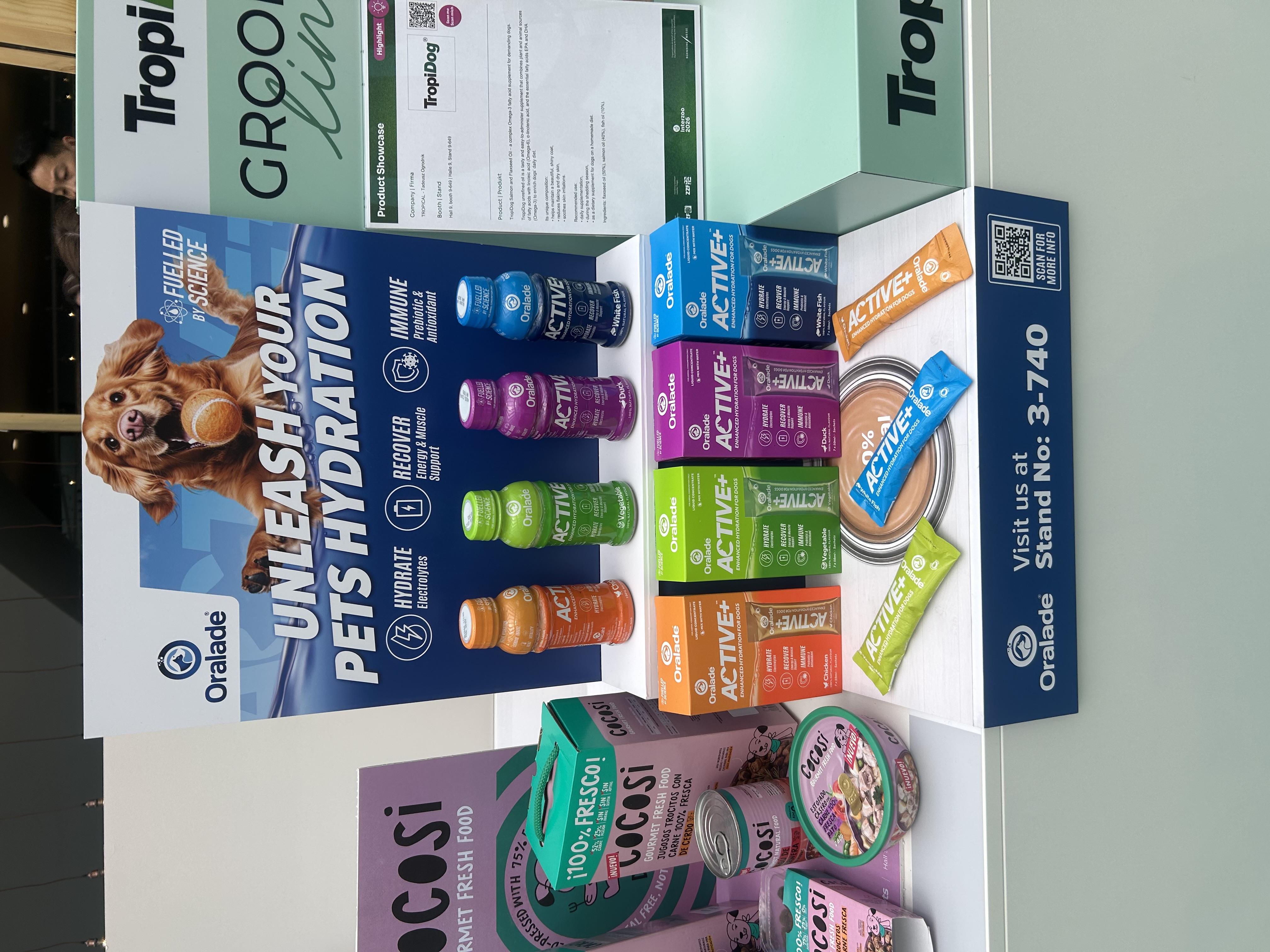 Oralade Unleash Your Pet's Hydration display banner at Interzoo 2026