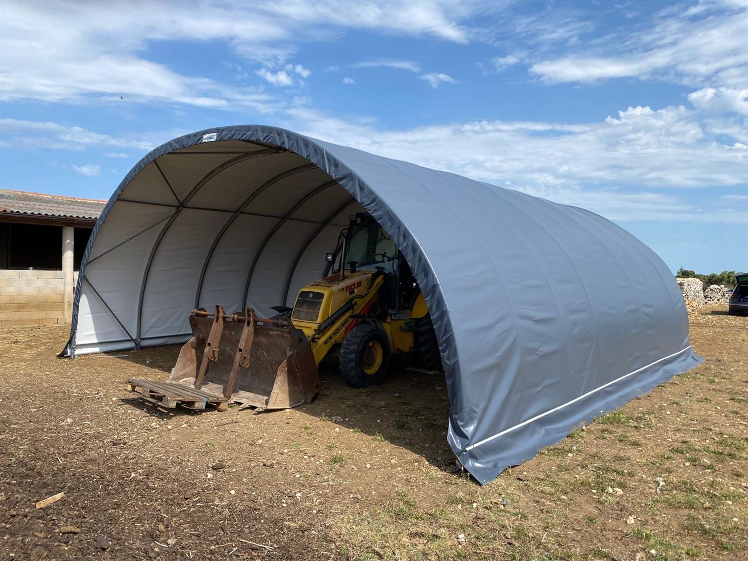 Completed Shelterall tunnel at the Gligora site on Pag island